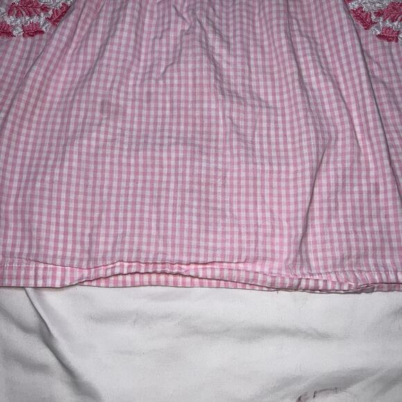 J. Marie Top Womens Size S Pink Gingham Floral Embroidered Sleeveless Tank READ - Picture 13 of 14